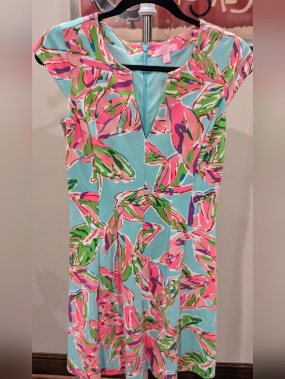 Lilly Pulitzer Briella Fit & Flare Posh Ponte Dress In The Vias Size XS $45